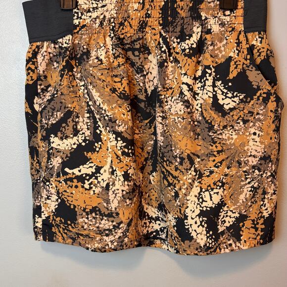 Gap Pull On Mini Skirt Womens Large Earth Tone Floral Print Pockets - Picture 1 of 5